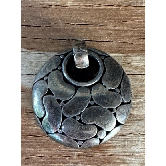 Vintage Sterling Silver Pendant With Pebble Design & 925 Stamping - Picture 7 of 7